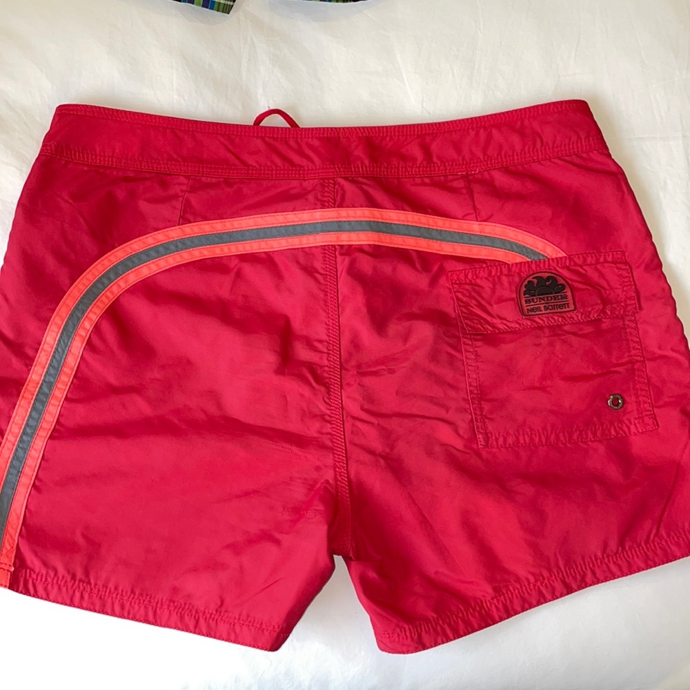 Sundek mens red bathing suit size 32